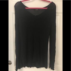 Express sheer black rayon sweater